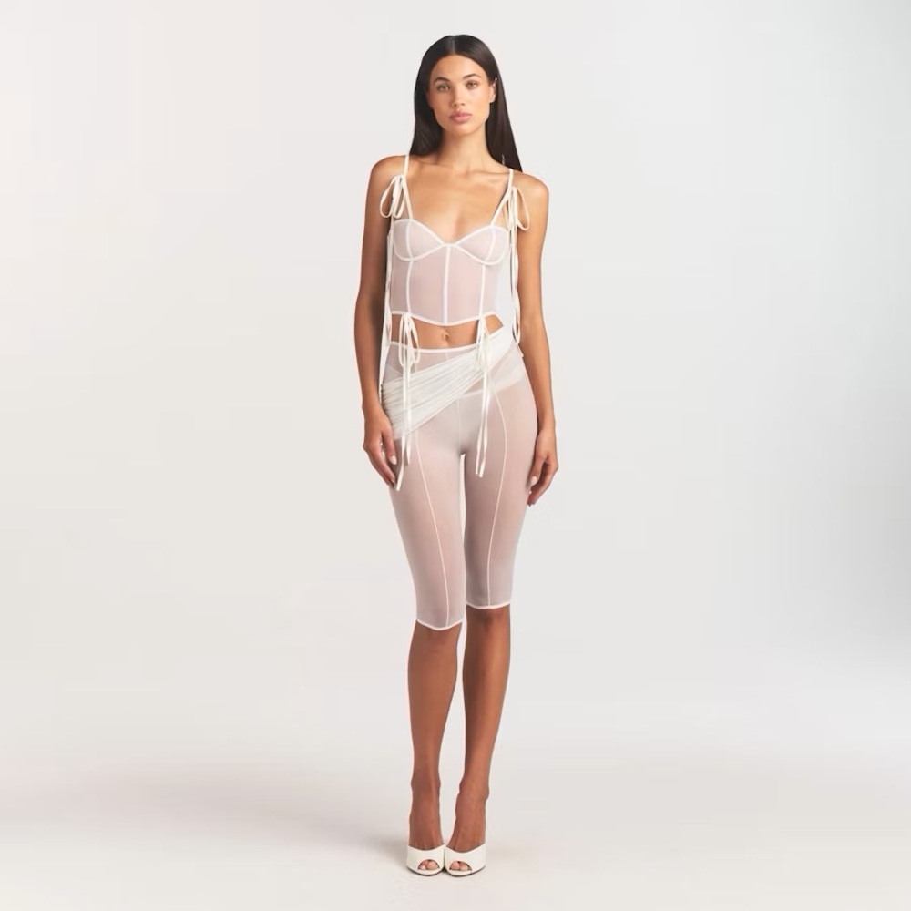 SKIMS Ultra Fine Mesh Bow Corset